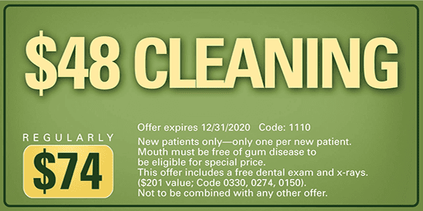 $48 cleaning